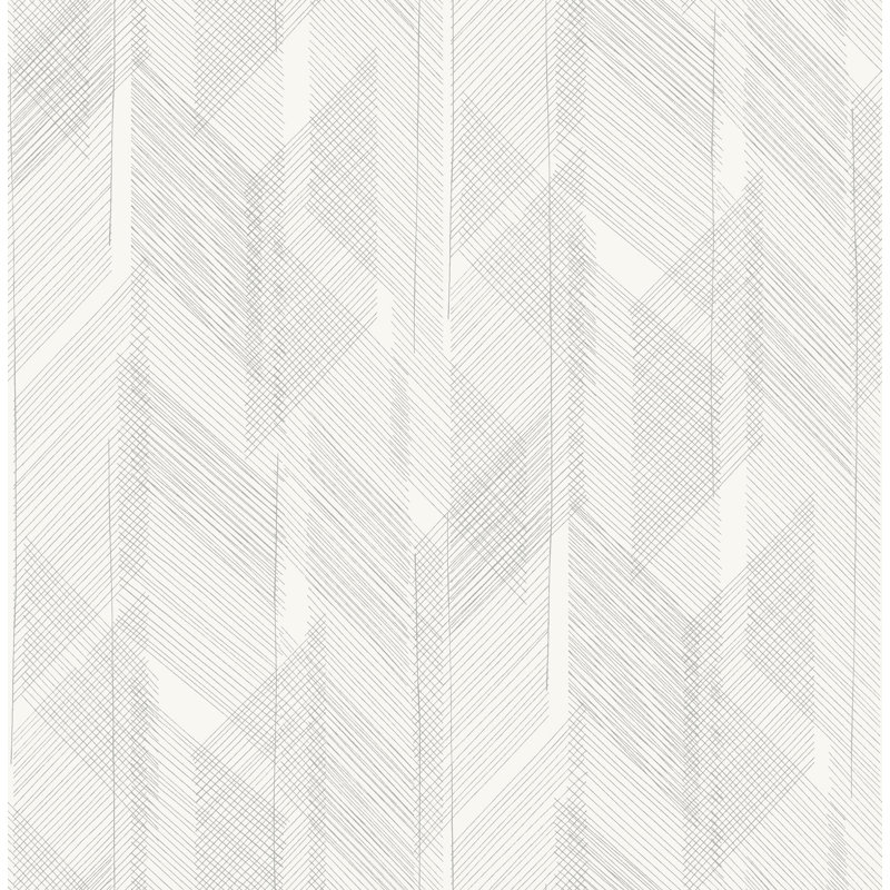 Bryant Evergreen Crosshatch Wallpaper, Gray