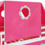 Lit mezzanine simple rose avec glissade et tour