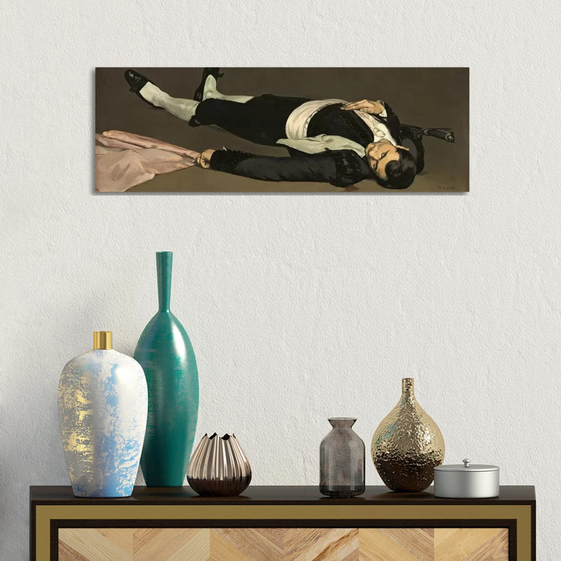 The Dead Toreador, C.1864 by Edouard Manet - Wrapped Canvas Panoramic Painting, 30.48 cm H x 91.44 cm W x 1.91 cm D