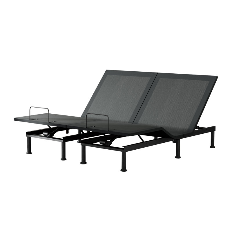 Lit réglable à très grand zéro avec matelas en mousse viscoélastique 12 "Split