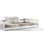 Lit de jour simple en blanc, structure en pin massif, capacité de poids de 660 lb,