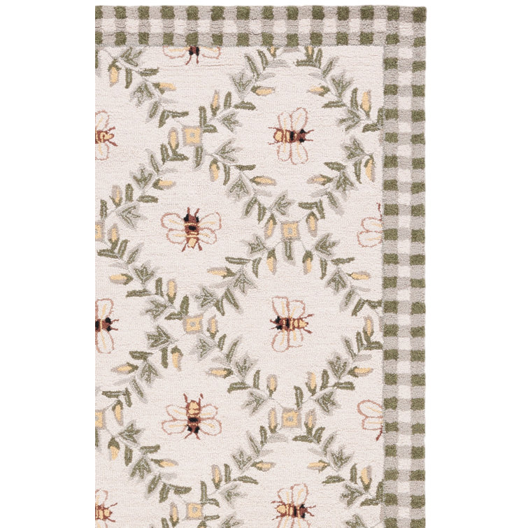 Elara Floral Handmade Wool Area Rug