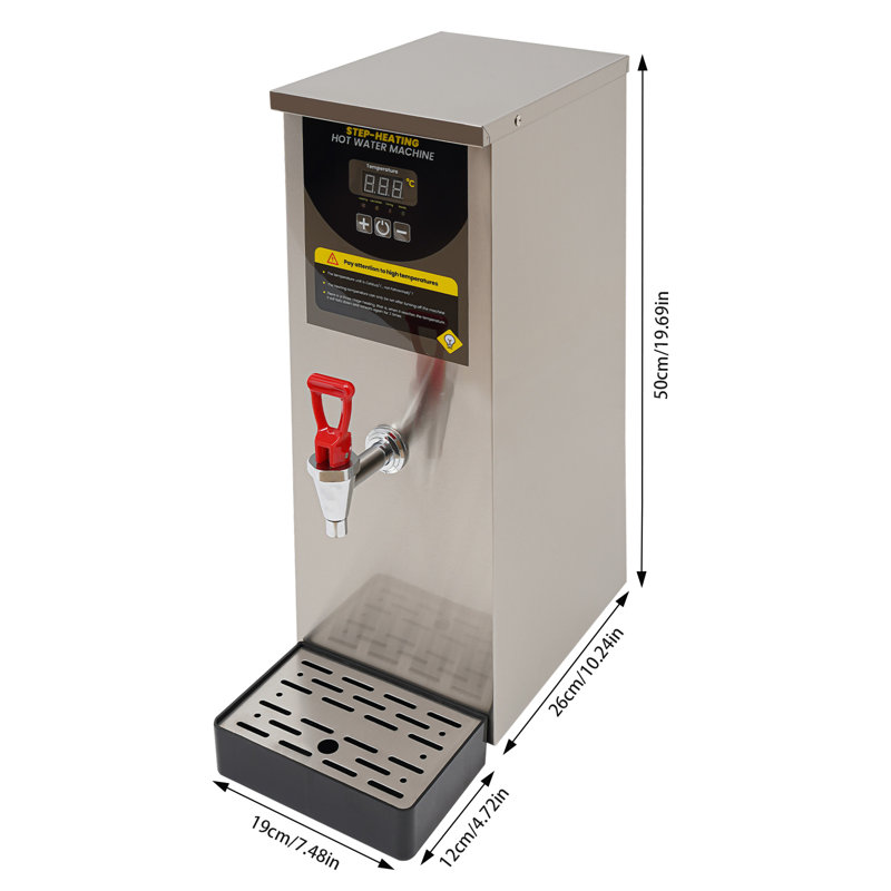 OUKANING Distributeur d'eau électrique en acier inoxydable pour le comptoir sans bouteille 2.11Gal, Argent