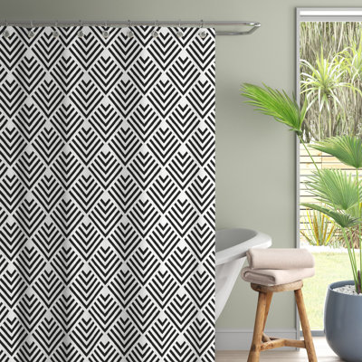 Tussilage Geometric Shower Curtain