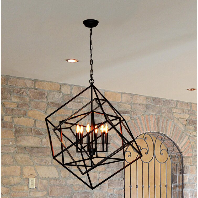 Fredrico 6-Light Candle Style Geometric Chandelier