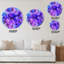 Bleu et mauve, luxe, art abstrait fluide - horloge murale moderne-1820595297