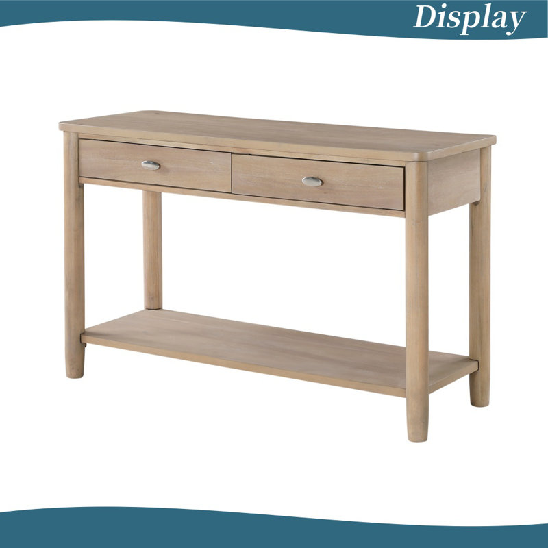 Console 47,5 "en bois avec rangement et tablette ouverte