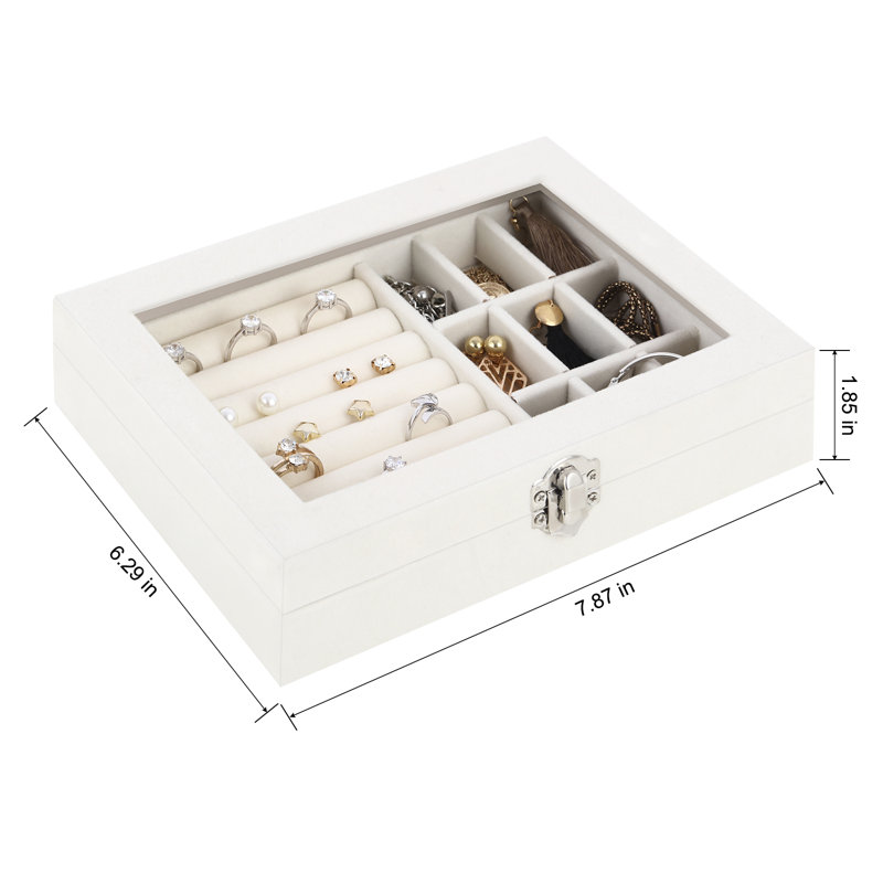 Boîte de présentation de bijoux, Blanc