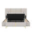 Upholstered Platform Bed With Hydraulic Storage System,Storage Ottoman With Metal Legs
