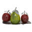 Centre de table en métal et fruits artificiels vernissés-91185789-91185790