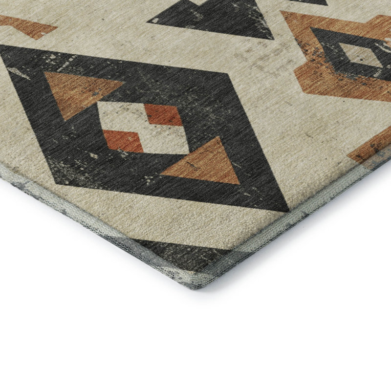Premium Machine Washable Fairwood AMF1882 Aztec Rug, Runner 2'3" x 7'6"