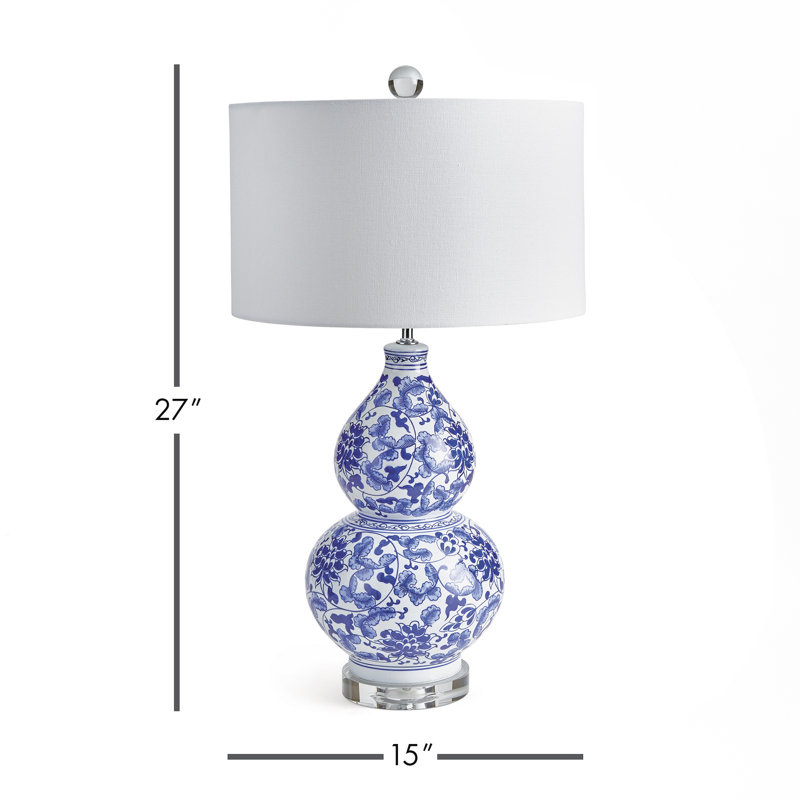 Lampe de table 27 po bleue / blanche