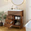 Ensemble de meuble-lavabo Mid-Century avec lavabo