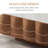 36" Mid-Century Modern Coffee Table - Curved Edge Sintered Stone & Solid Wood Veneer Frame with Hidden Storage Drawer