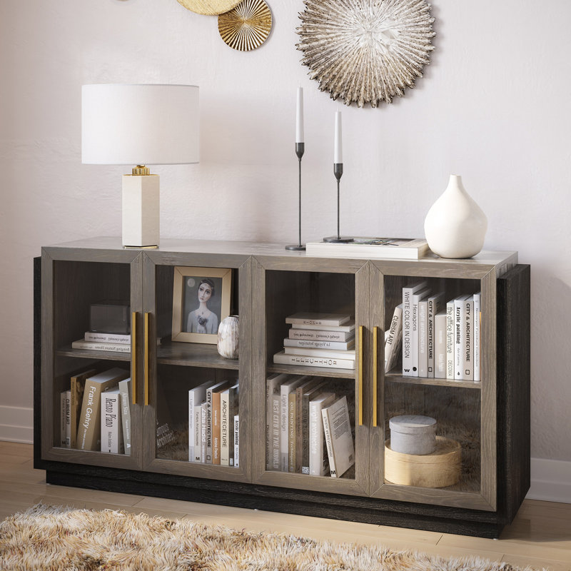 Asada 64'' Sideboard, Black/Brown