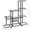 Support à fleurs avec roue 37,2 po x 9,8 po x 36,4 po en métal-2051961318