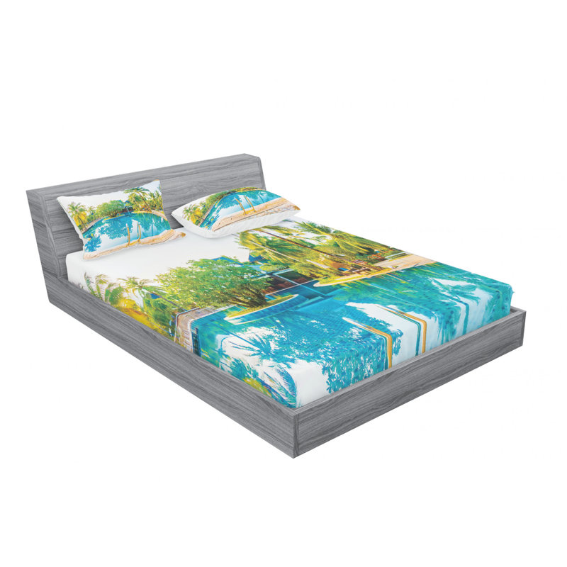 Microfiber Sheet Set, Queen Sheet Set with Fitted Sheet