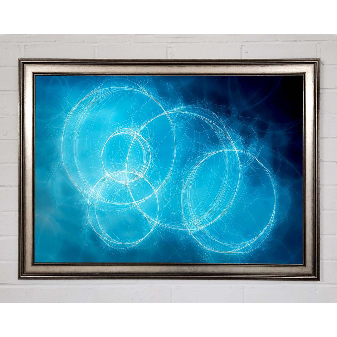 Gerahmtes Wandbild Blue Circular Elusion