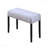 1-Piece Contemporary Style Dining Bench - Charcoal Wooden Legs, Soft Fabric Upholstered Seat-26755955-26755956