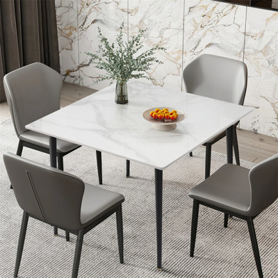 Annagh Stone Top Metal Base Dining Table