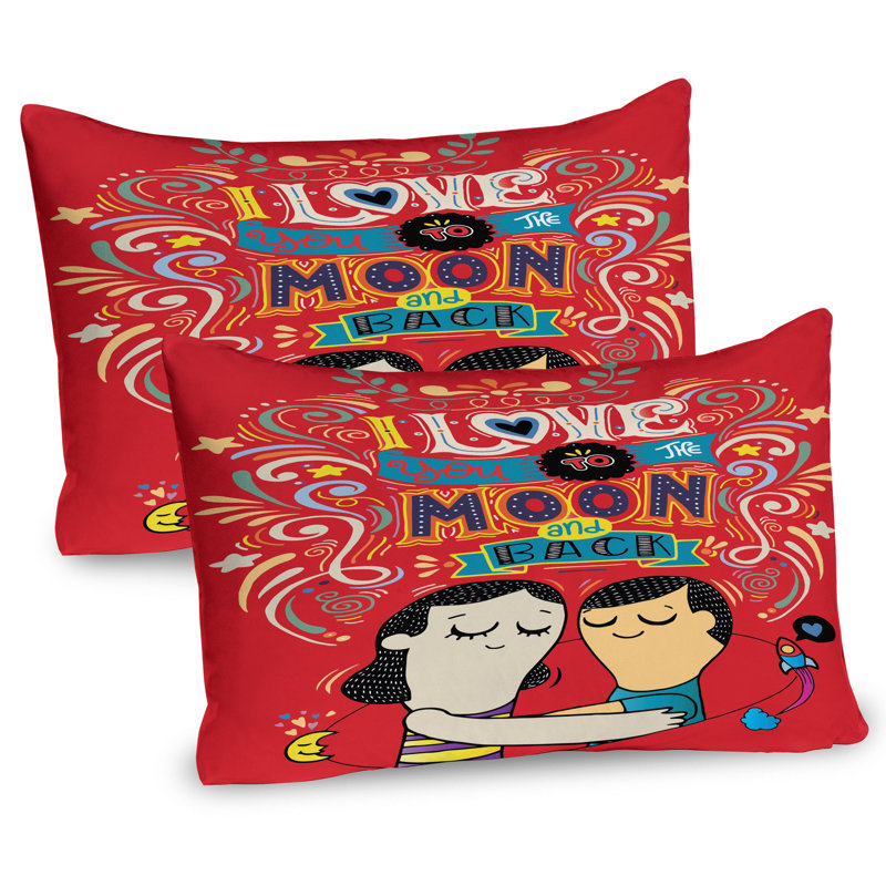Ensemble de 2 taies décoratives Ambesonne I Love You, H 20 po x l 36 po