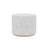 Cloud Ottoman With Wood Base - Cream Boucle-1746149983