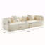 Canapé modulaire blanc, tissu durable, structure en bois massif, rembourrage en éponge haute densité