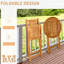 Wood Bistro - Ensemble de 3 meubles de patio pliants avec 2 chaises et une table ronde. Élégant, pour cour, terrasse, balcon 3 pour cour avant, balcon. - Finition semblable, surface lisse