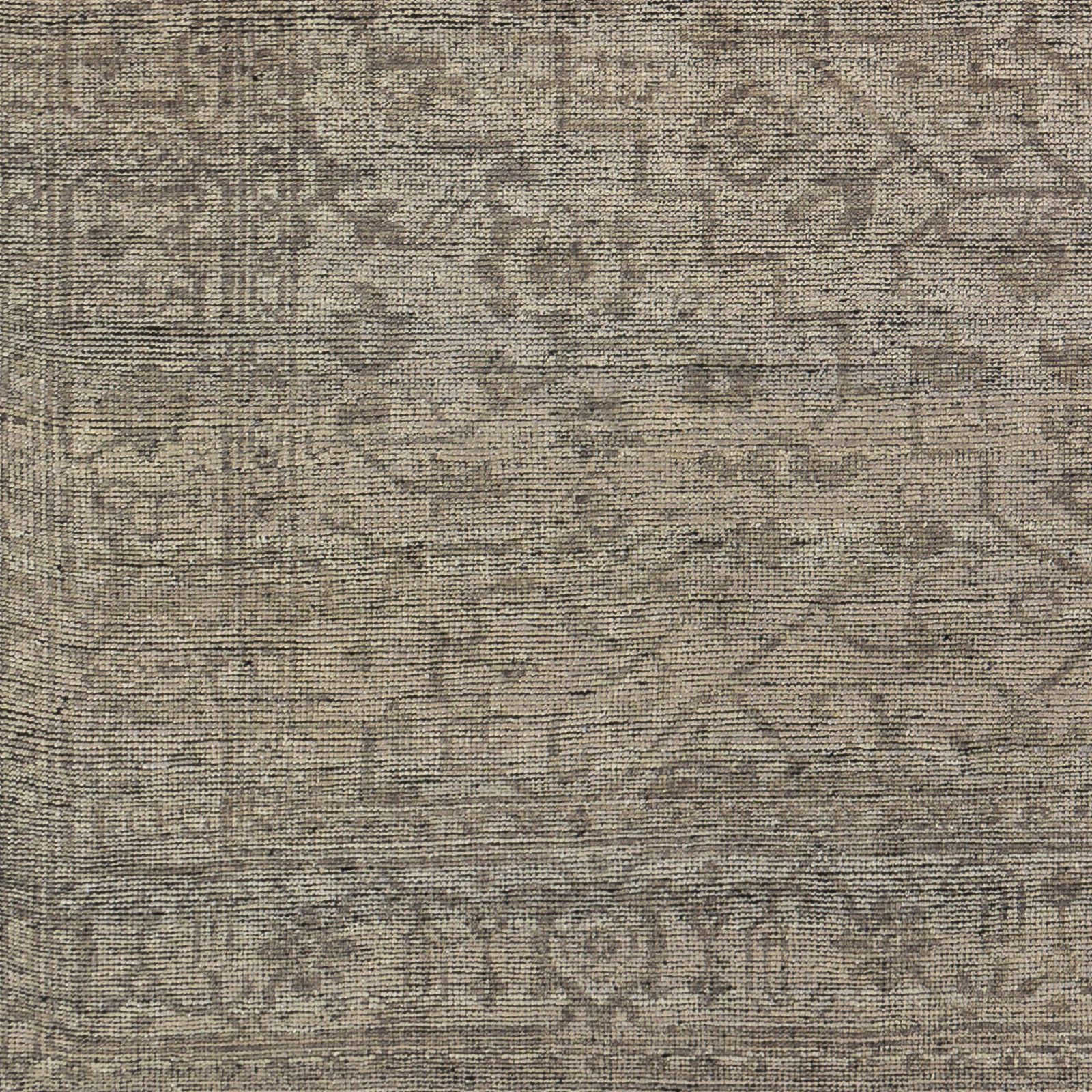 Robby Gray Brown Hand-Knotted Oriental Wool Rug, Rectangle 2' x 3'