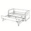 Canapé-lit convertible polyvalent 3-en-1 avec couchette coulissante et poches de rangement latérales Gingham-128965062-128965063