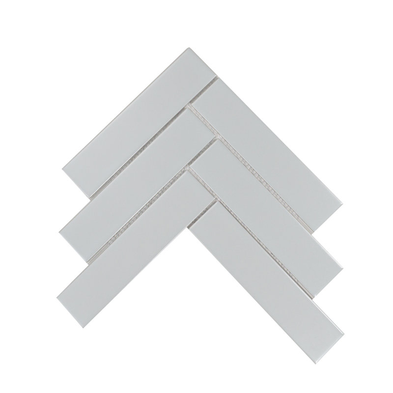 Silver Core 2" x 8" Herringbone Porcelain Mosaic Tile