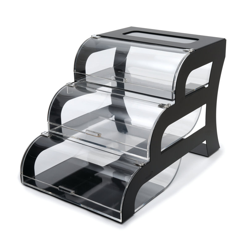 Rosseto Plastic Display Case Buffet Accessory, Matte Black