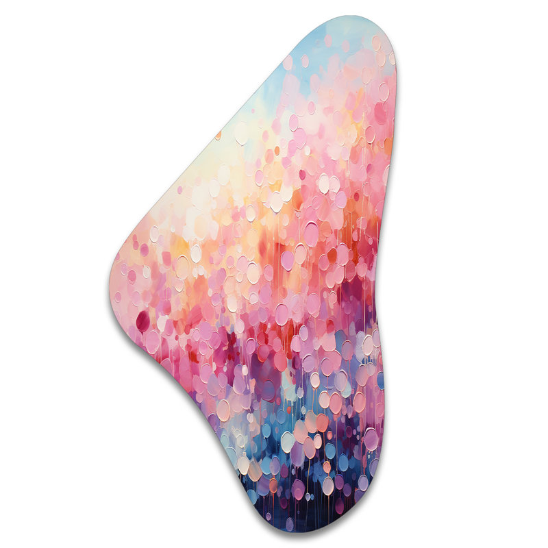 Coffeng - Abstrait paysages en forme de Boomerang, art mural en métal asymétrique, H 31 po x l 17 po