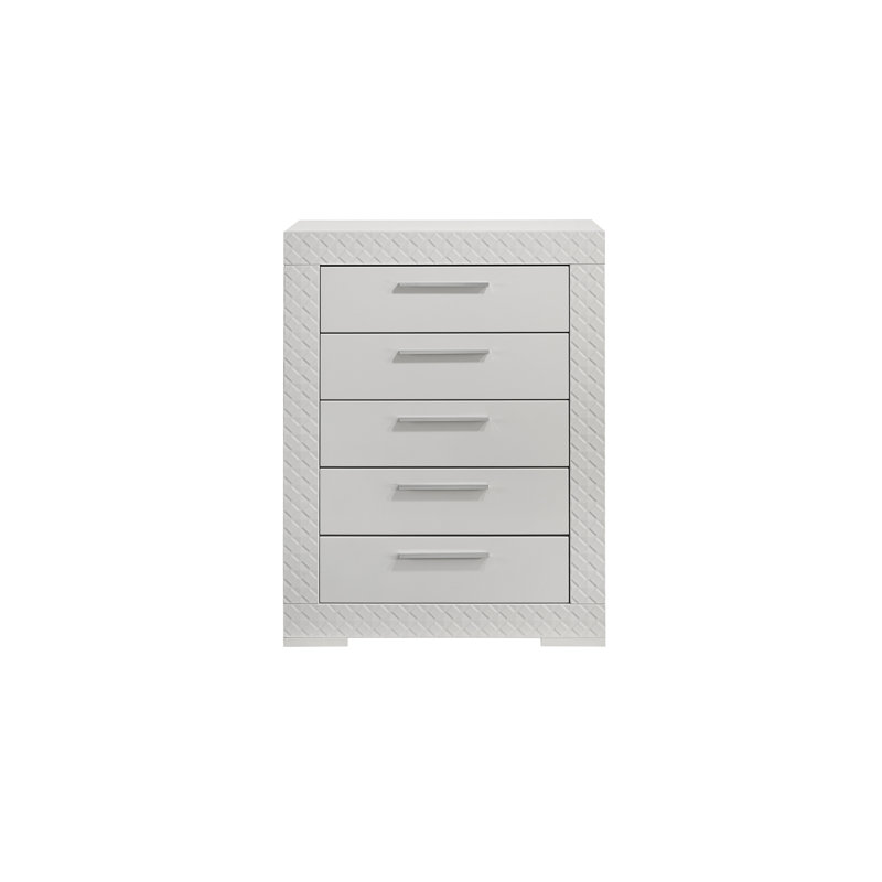 Commode 5 tiroirs de style moderne en bois