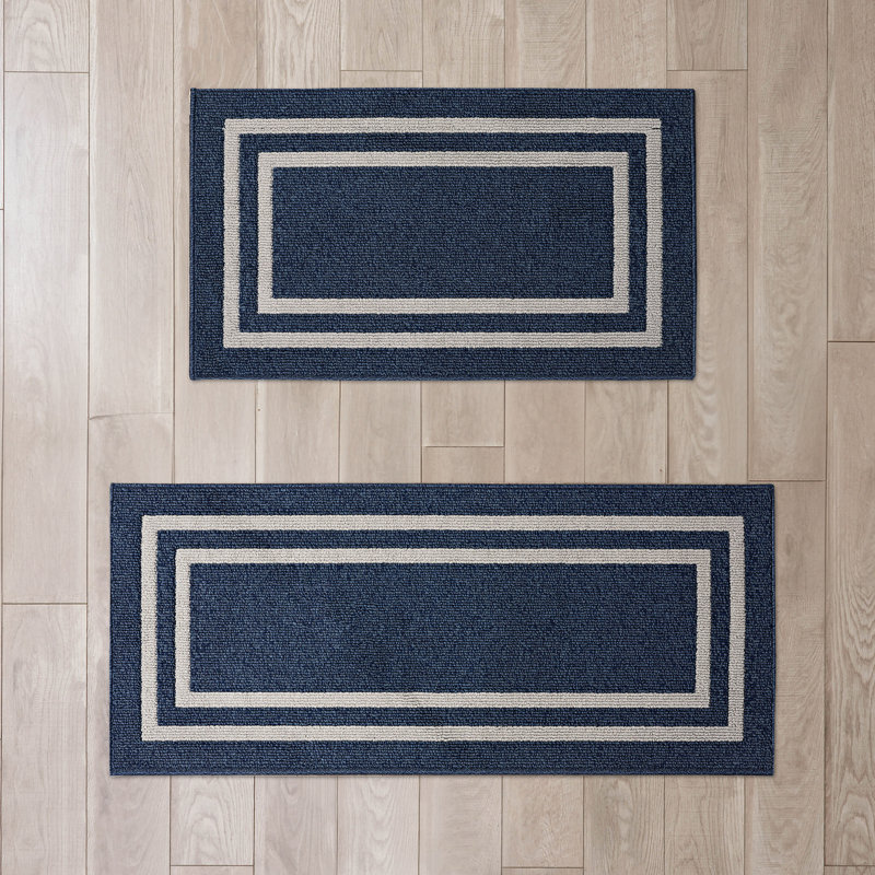 Nautica Double Line Machine Washable All Loop Tufted Rugs