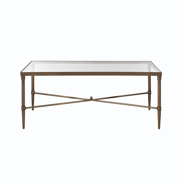 42.5 in. Metal Rectangular Distressed Black Rustic Terrarium Glass Display  Coffee Table