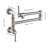 Wall Mount Pot Filler Faucet - Brass, Modern Design, Two-Attachment, Folding Swing Arm, Brushed Nickel, Drip-, Peaceful Water Supply Fashion, Two-Attachment Folding, Drip- Operation, Quiet-1413225669