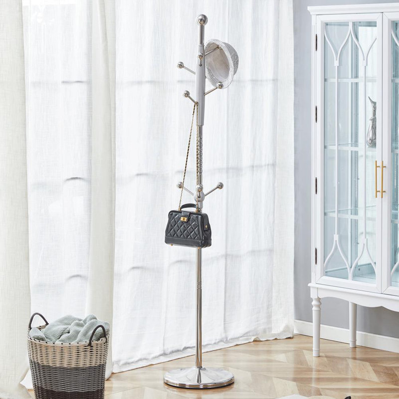 Modern Coat Rack, Silver