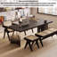 Table de bureau scandinave luxueuse en bois massif-657368467