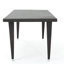 Table de salle à manger d'extérieur 33 * 75 -, structure en fer, résine tissée, brun ébène foncé, convient à 8 couverts, structure, personnes confortablement