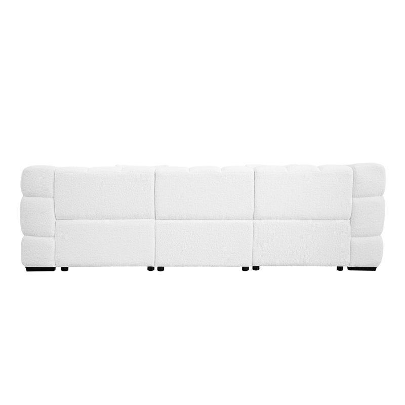 Canapé modulaire à accoudoirs carrés 105,5 po, Blanc