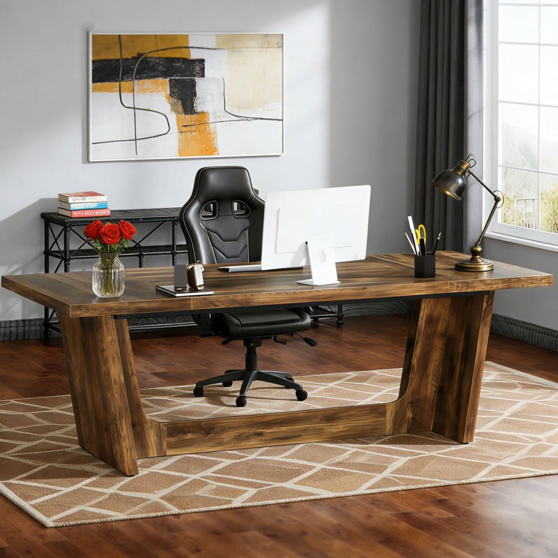 Table de travail 70,8 pouces, Brun