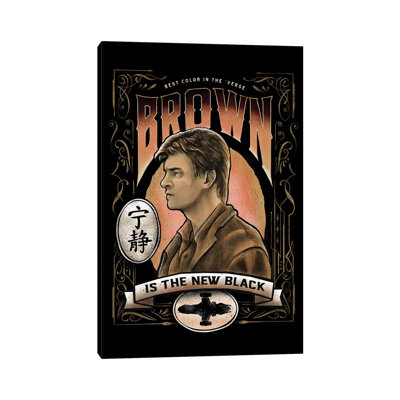 Brown Is The New Black by Barrett Biggers - Wrapped Canvas Print