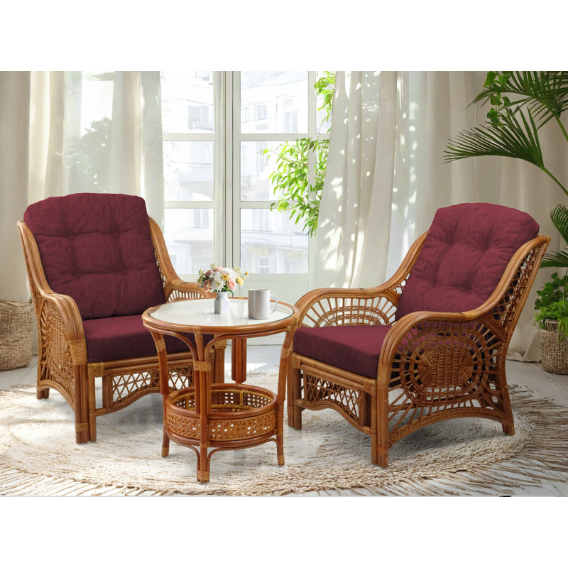 Aimie 3 - Piece Living Room Set, Dark Brown