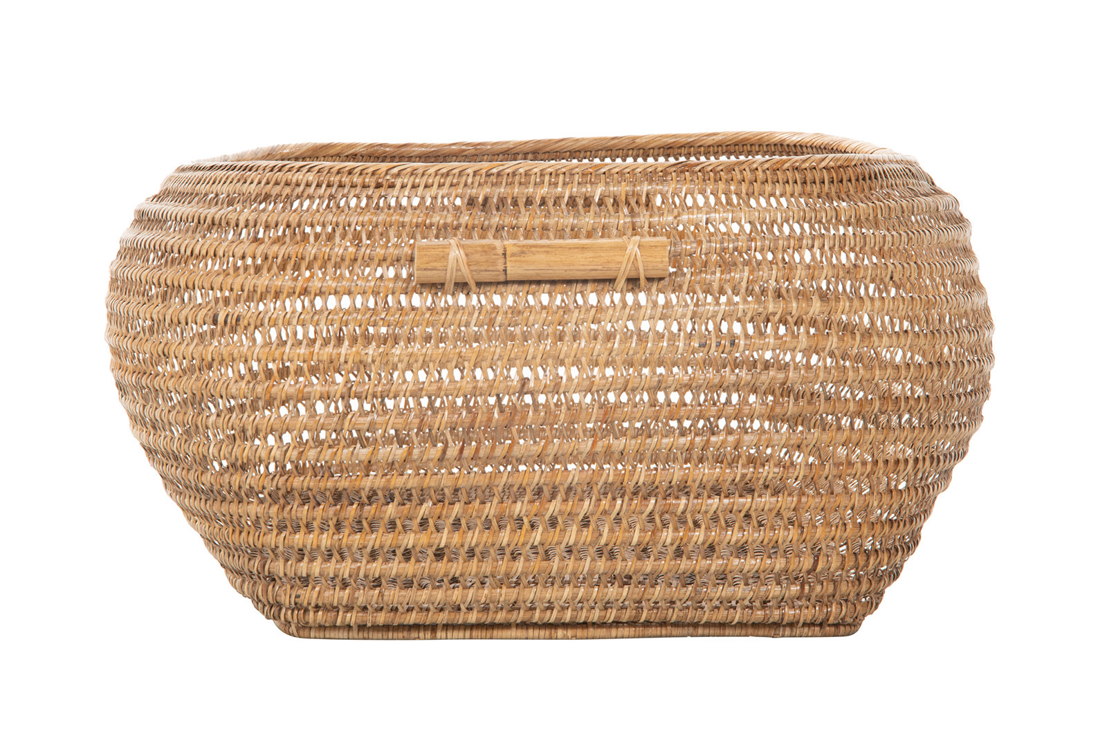 Tatiana Rattan Basket With Handles 1