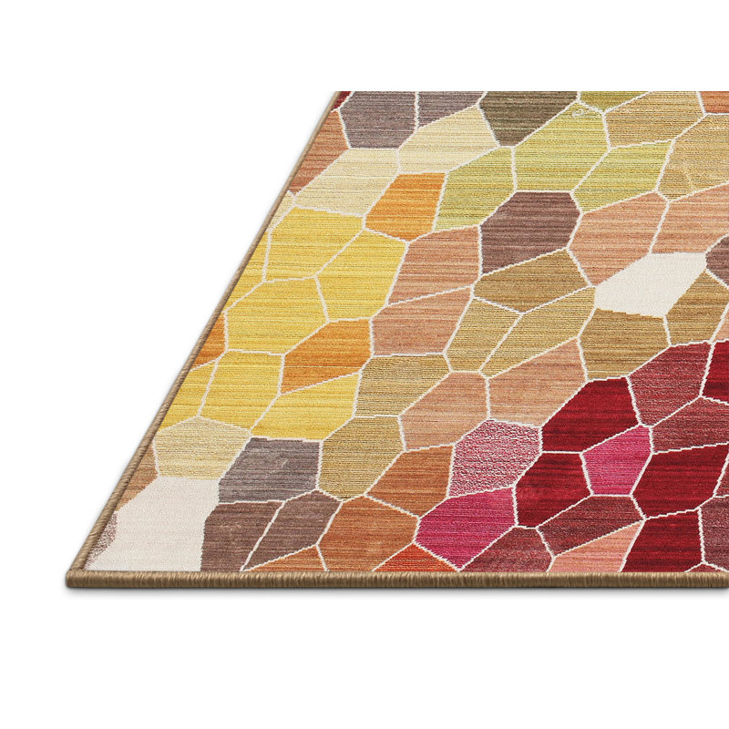 Anerinda Abstract Indoor Rug, Rectangle 5' x 7'