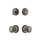 Nostalgic Warehouse Classic Rosette Entry Set with New York Knob