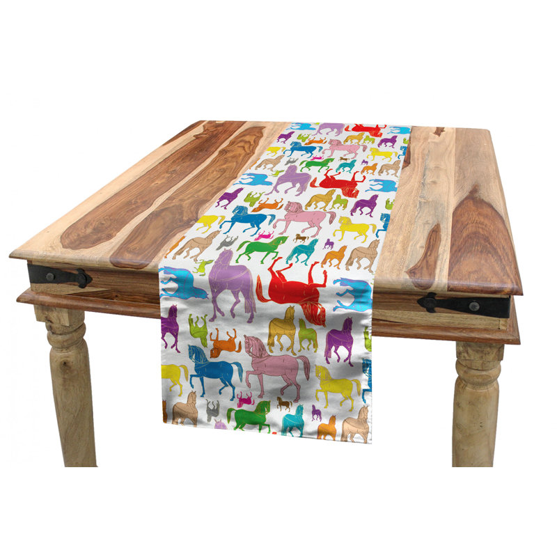 Chemin de table géométrique, 72 po x 16 po