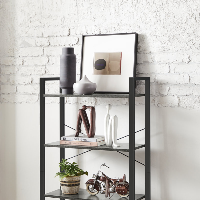 Riggle Etagere Bookcase, Black