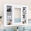 Armoire à pharmacie murale avec porte miroir réfléchissante et tablettes pour le rangement de la salle de bain-1626697172